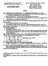 Đề thi học sinh giỏi cấp trường môn Hóa học Lớp 12 - Năm học 2019-2020 - Trường THPT Hai Bà Trưng (Có đáp án)